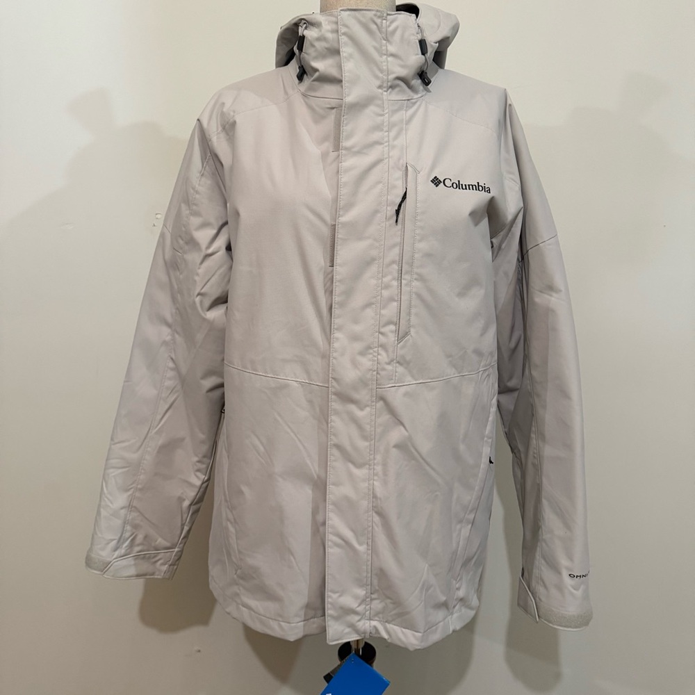 COLUMBIA Mens Nordic Point Interchange Winter Jacket in light gray